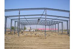 China Wide Span Steel Structure Warehouse Painted Galvanized Surface Treatment supplier