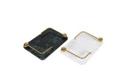 China Crystal Metal Handle Rectangle ODM Decorative Display Trays supplier