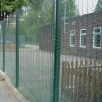 High Security Mesh 4.5mm Green Anti Climb Fence With Electronic Alarm System