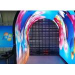 Customized Shape Interior Curved RGB LED Screen Passageway Background for sale