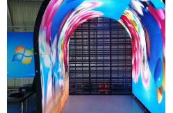 China Customized Shape Interior Curved RGB LED Screen Passageway Background supplier