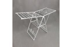 China Metal 2 Layers Foldable Clothes Drying Rack Butterfly Design With Shelves supplier