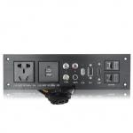 USB Charging Office Station Screen Socket / Aluminum Power Panel Socket