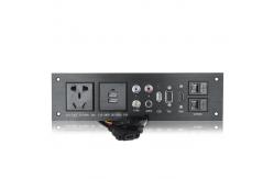 China USB Charging Office Station Screen Socket / Aluminum Power Panel Socket supplier