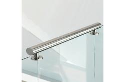 China Heavy-Duty Stainless Steel Handrails with Flat Saddle Design for Glass Fencing supplier