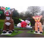 3m*4m Outdoor Christmas Decoration Laying On Side Inflatable Snowman for sale