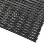 Heavy Traffic PVC Safety Floor Matting Black Vinyl Grid for sale