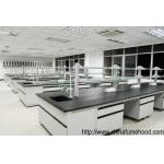 Laboratory Furniture Wall Casework Bench With Full Steel Reagent Rack for sale
