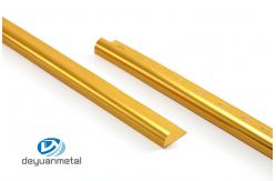 China T6 Aluminium Corner Profile 12mm Electrophoresis Treatment Golden supplier