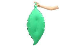 China Portable Anti Snore Inflatable Travel Pillow Leaf Shape 100% Polyester Mateiral supplier