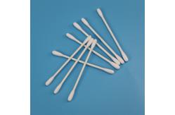 China Biodegradable Paper Stick Double Round Head Qtips Cotton Bud Swab For Cleanroom supplier