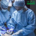 Non Woven Disposable Surgical Gown Fluid Resistant CE / ISO / FDA Listed for sale