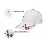 Yellow Girls 6 Panel curved Cap / Custom Embroidered Baseball Caps Plain Pattern