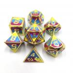 Hand Sanded Unique Handmade Durable metal 7 Piece Polyhedron Dice Set for sale