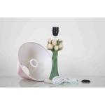 Fabric Round Elegant Home Table Lamps Flowers Shape For Protecting Eyes
