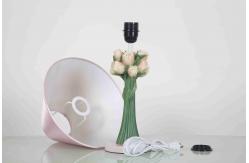 China Fabric Round Elegant Home Table Lamps Flowers Shape For Protecting Eyes supplier