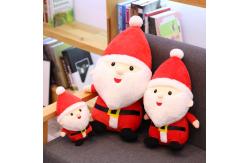 China 20cm Small Cute Red Animated Plush Christmas Toys Santa Claus White Beard Pattern supplier