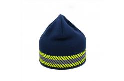 China Unisex Football Skull Cap Oem Reflection Logo Running Beanie Winter Polyester Helmet Liner supplier