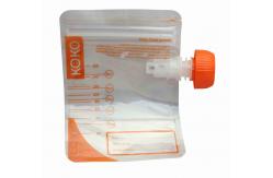 China Clear Stand Up Yellow Spout Pouch Packaging Reusable Liquid Packaging Bag supplier