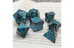 China Sword Metal RPG Dice Hand Polished Cruzu Dungeon And Long DND# supplier