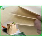 80G 95G 100G 110G Unbleached Brown Kraft Paper Roll With Recycled Pulp