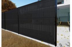 China 8 Foot Privacy Curved Metal Fence 2.43m Panel Height 3d supplier