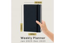 China Medium Black Softcover 2023 Weekly Planner With Daily Schedule supplier