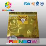 Food Grade Material Gold Middle Foil Bag Packaging Eco - Friendly for sale