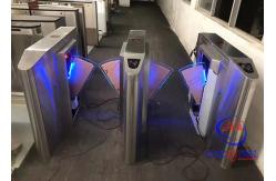 China 2 Lanes Optical Waist High Turnstile Face Recognition Temperature For Lobby supplier