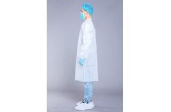 China Medical Water Repellent 80gsm Disposable Lab Coats With Cuffs supplier