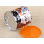 Food Grade Visible Cylinder PET Plastic Jars 307# For Melon Seeds Packaging