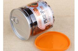 China Food Grade Visible Cylinder PET Plastic Jars 307# For Melon Seeds Packaging supplier