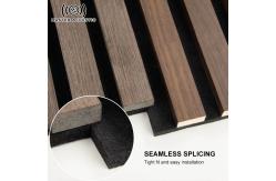 China 21mm Thickness Natural Wood Veneer Wall Panels Black White Grey Acoustic Slat Panels supplier