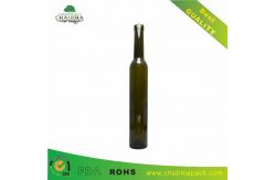 China 375ml Flask Empty Dark Green Ice Wine Glass Bottles supplier