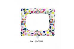 China Family Wedding Party Photo Frame Balloons Square Foil Birthday Balloon For Home supplier
