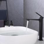 Brass Modern Vessel Single Hole Single Handle Basin Mixer Tap in Chrome Matte Black Gold Grey for sale