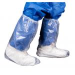 Disposable Use PE Boot Cover , Waterproof Plastic Overshoes For Sanitary