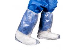 China Disposable Use PE Boot Cover , Waterproof Plastic Overshoes For Sanitary supplier