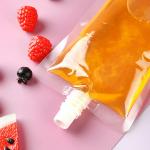 BPA Free Transparent Clear Frozen Drinking Pouch With Spout Disposable Stand Up