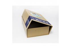 China Magnetic Closure Recycled Paper Gift Boxes Ribbon Handle Rectangular Folding Clothing Packaging supplier