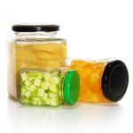 Empty Freezing Glass Jars Pantry Containers 50ml Clear Square for sale