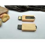 Plug Style Wooden USB Drive Maple Wooden Case Color Embossing And Print LOGO for sale