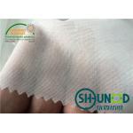 White Adhesive Fusible Interlining Cloth , Stretch Interfacing Material For Sport Garments