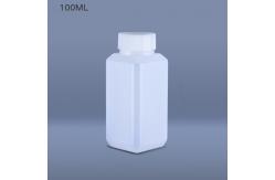 China Square Empty HDPE Plastic Lab Reagent Bottle 125 Ml Leakproof supplier