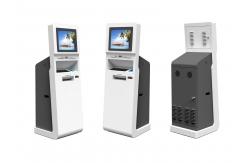 China Computer PC Kiosk Stand Check In Ticketing Information Kiosk With A4 printer supplier