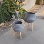 High Durability Fiber Clay Planters For Garden Fire Resistant for sale