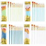 Wooden Acrylic Paint Artist Brush Set , 10PCS Paint Brush Kit For Beginners for sale