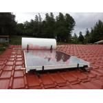 High Performance Flat Plate Solar Water Heater Blue Titanium Collector White Outer Tank for sale