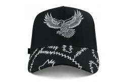 China Adults 58CM 5 Panel Baseball Cap With Letter Pattern supplier