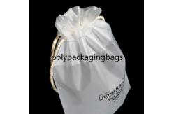 China RoHS Gravure Printing Frosted Poly Drawstring Bags Double Draw String Travelling Pouchess supplier